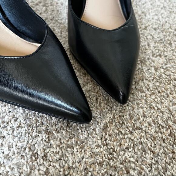 Veronica Beard Lisa Smooth Leather High Stiletto Heel Pointed Toe Pump Black 8.5 - Picture 10 of 11